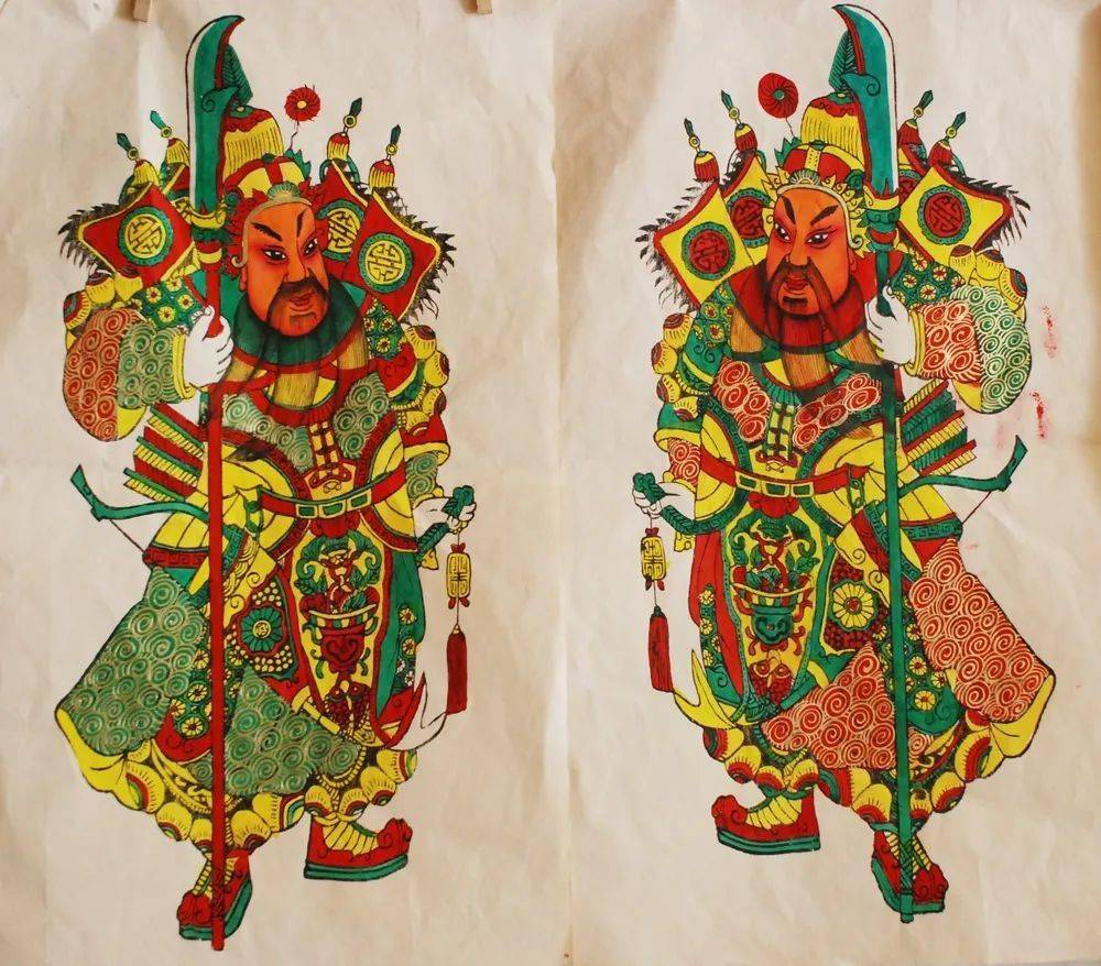 最新门神画,传统与创新完美融合的艺术佳作